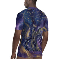 Onuris Rugby Jersey Cosmic Warrior Egyptian God Eye of Horus Spears Starry Night