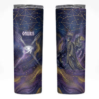 Onuris Skinny Tumbler Cosmic Warrior Egyptian God Eye of Horus Spears Starry Night