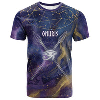 Onuris T shirt Cosmic Warrior Egyptian God Eye of Horus Spears Starry Night