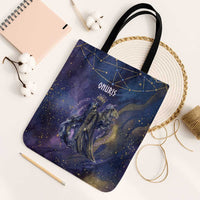 Onuris Tote Bag Cosmic Warrior Egyptian God Eye of Horus Spears Starry Night