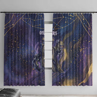 Onuris Window Curtain Cosmic Warrior Egyptian God Eye of Horus Spears Starry Night