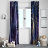 Onuris Window Curtain Cosmic Warrior Egyptian God Eye of Horus Spears Starry Night