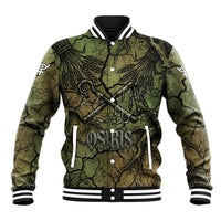 Osiris Baseball Jacket Lord of Eternity Egyptian God Throne Mummy Staffs Ancient