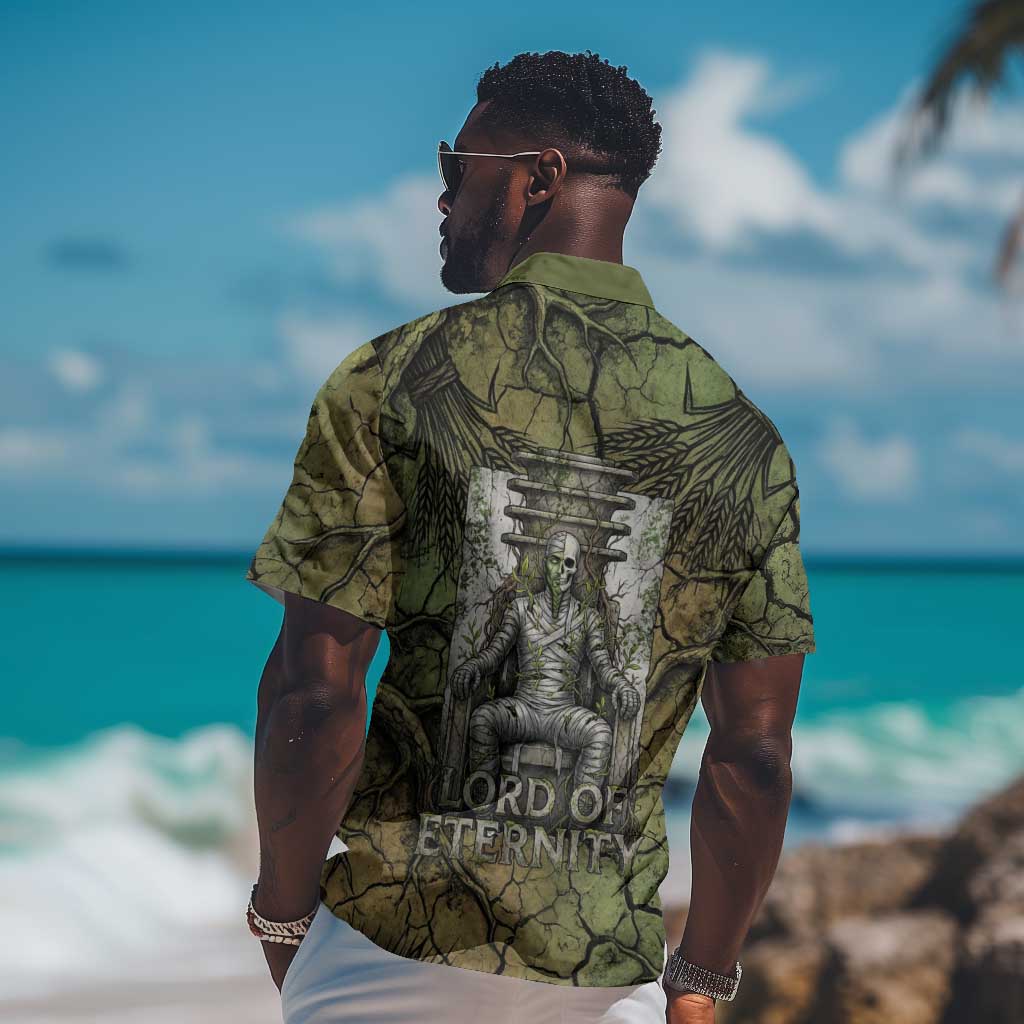 Osiris Hawaiian Shirt Lord of Eternity Egyptian God Throne Mummy Staffs Ancient
