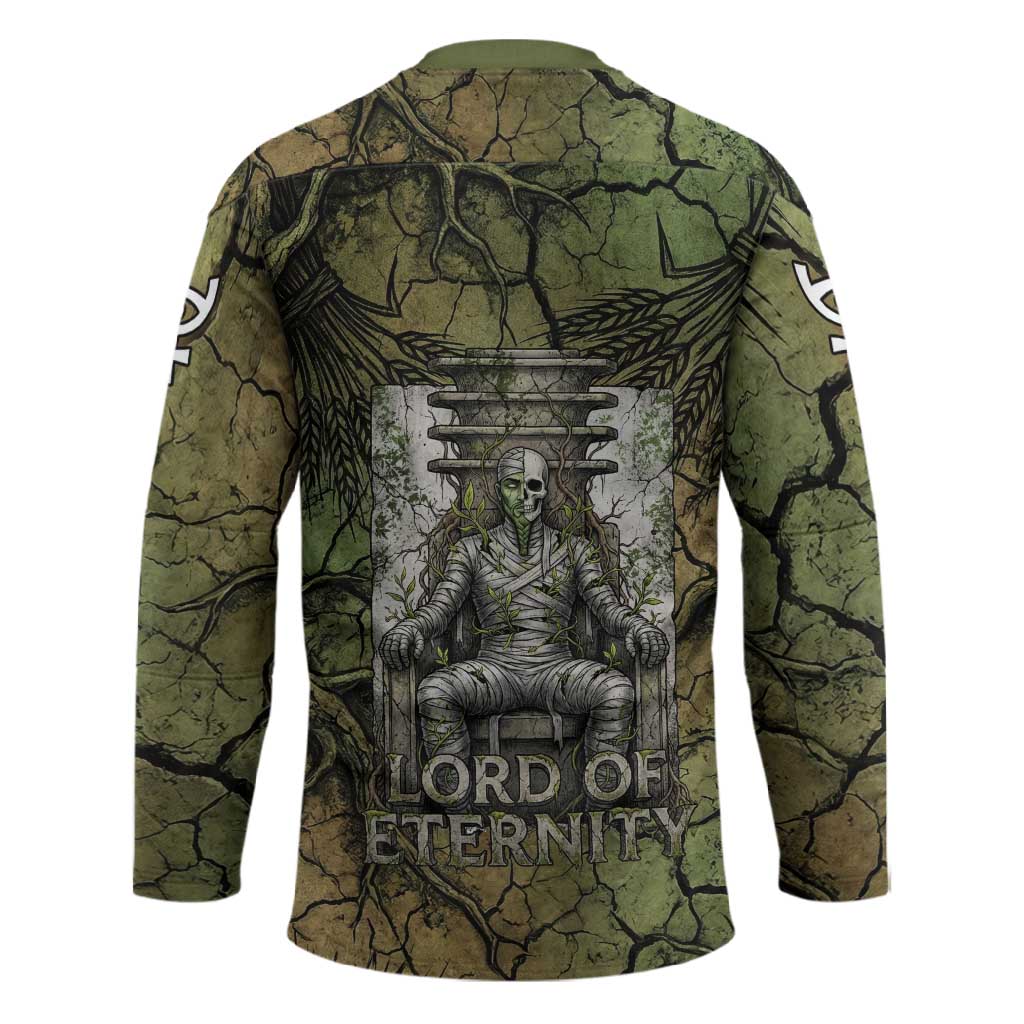 Osiris Hockey Jersey Lord of Eternity Egyptian God Throne Mummy Staffs Ancient