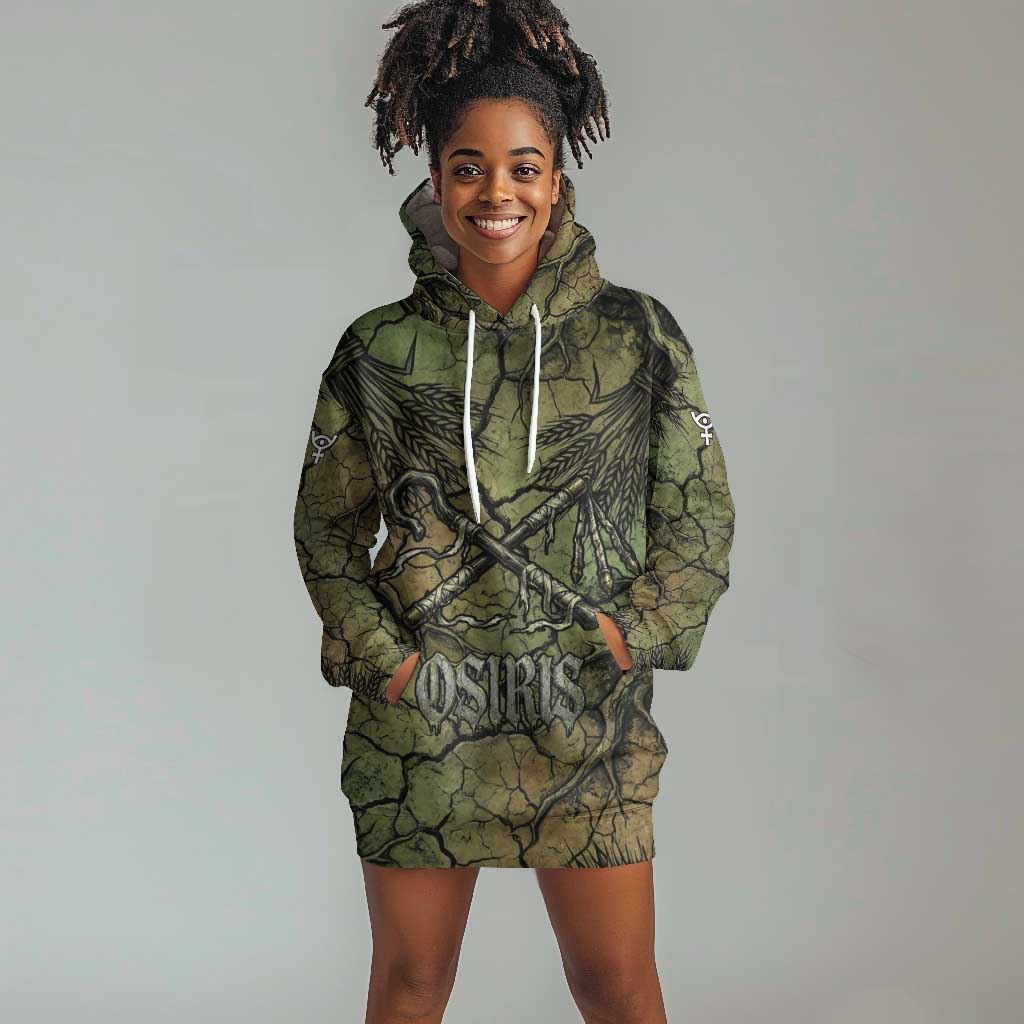 Osiris Hoodie Dress Lord of Eternity Egyptian God Throne Mummy Staffs Ancient