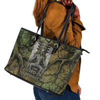 Osiris Leather Tote Bag Lord of Eternity Egyptian God Throne Mummy Staffs Ancient