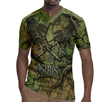 Osiris Rugby Jersey Lord of Eternity Egyptian God Throne Mummy Staffs Ancient