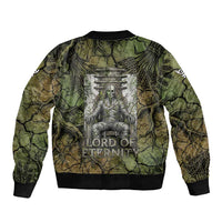 Osiris Sleeve Zip Bomber Jacket Lord of Eternity Egyptian God Throne Mummy Staffs Ancient