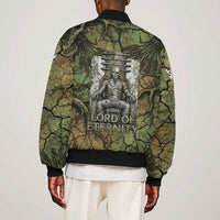 Osiris Sleeve Zip Bomber Jacket Lord of Eternity Egyptian God Throne Mummy Staffs Ancient