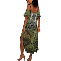 Osiris Summer Maxi Dress Lord of Eternity Egyptian God Throne Mummy Staffs Ancient
