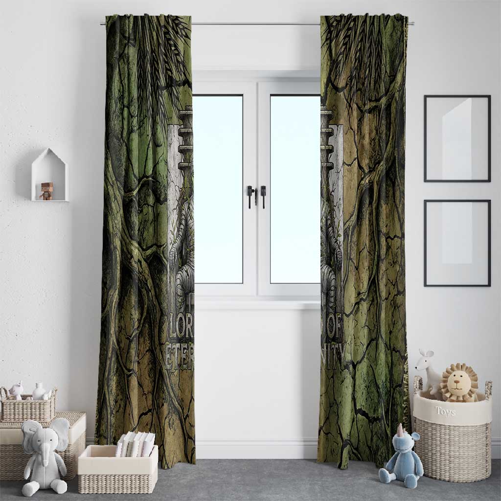 Osiris Window Curtain Lord of Eternity Egyptian God Throne Mummy Staffs Ancient