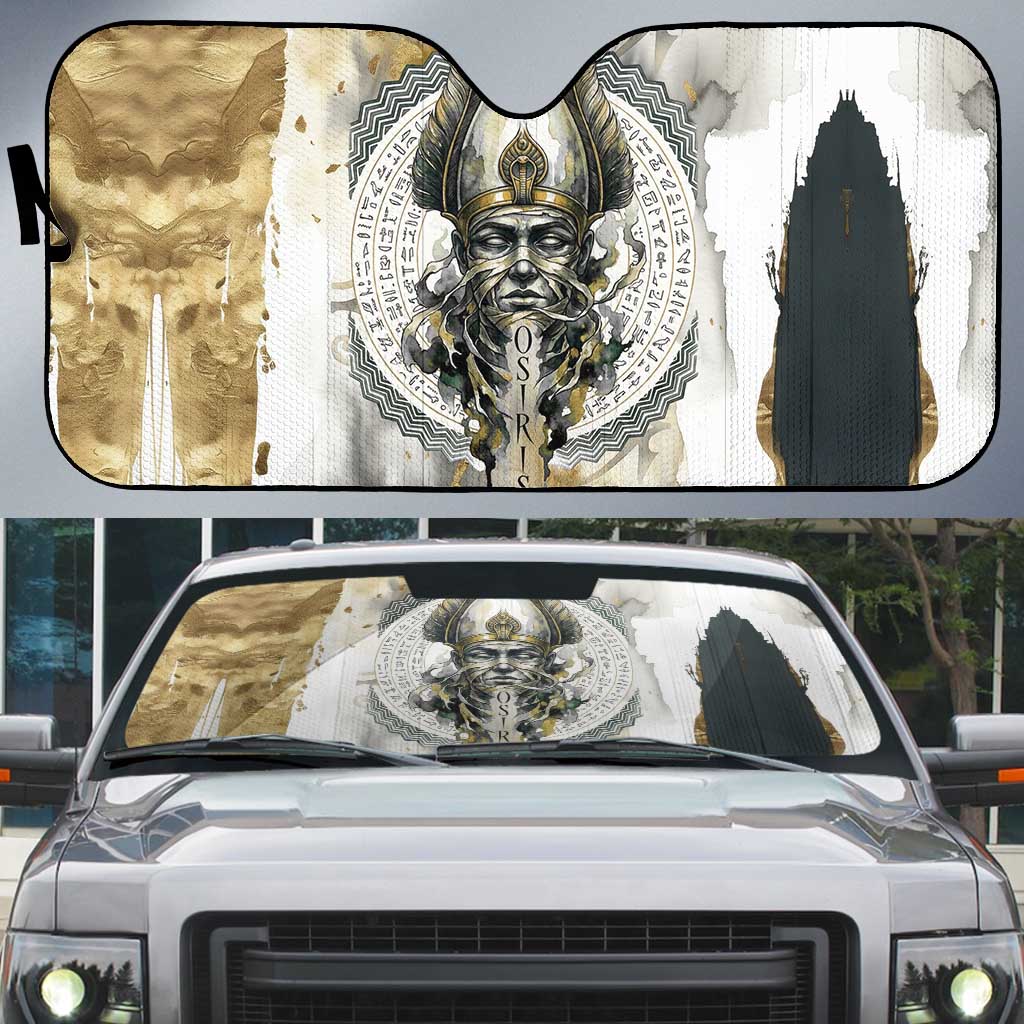 Osiris Egyptian Auto Sun Shade God of Afterlife Feather Scale Judgment Eye of Horus