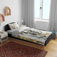 Osiris Egyptian Bedding Set God of Afterlife Feather Scale Judgment Eye of Horus