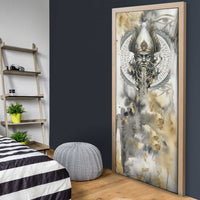 Osiris Egyptian Door Cover God of Afterlife Feather Scale Judgment Eye of Horus