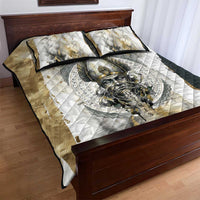 Osiris Egyptian Quilt Bed Set God of Afterlife Feather Scale Judgment Eye of Horus