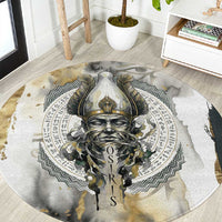 Osiris Egyptian Round Carpet God of Afterlife Feather Scale Judgment Eye of Horus