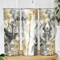 Osiris Egyptian Skinny Tumbler God of Afterlife Feather Scale Judgment Eye of Horus