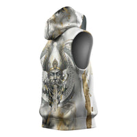 Osiris Egyptian Sleeveless Hoodie God of Afterlife Feather Scale Judgment Eye of Horus