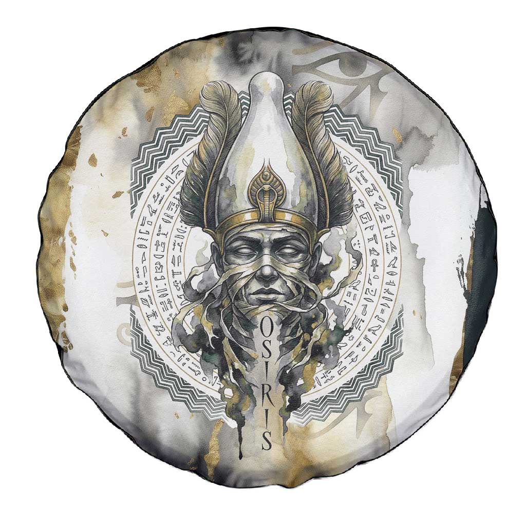 Osiris Egyptian Spare Tire Cover God of Afterlife Feather Scale Judgment Eye of Horus
