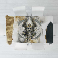 Osiris Egyptian Tablecloth God of Afterlife Feather Scale Judgment Eye of Horus