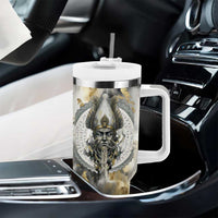Osiris Egyptian Tumbler With Handle God of Afterlife Feather Scale Judgment Eye of Horus