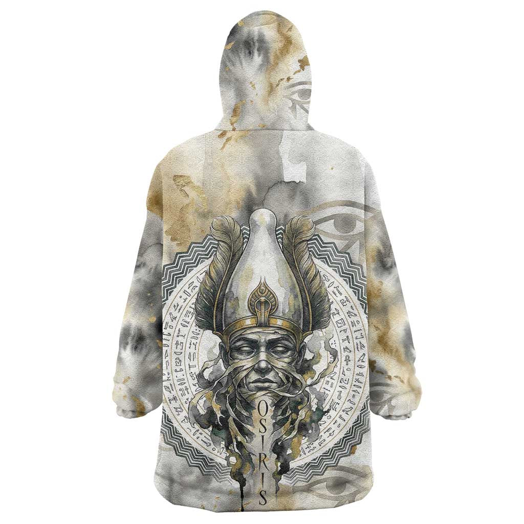 Osiris Egyptian Wearable Blanket Hoodie God of Afterlife Feather Scale Judgment Eye of Horus