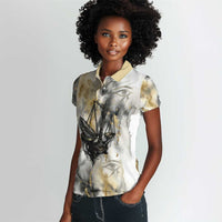Osiris Egyptian Women Polo Shirt God of Afterlife Feather Scale Judgment Eye of Horus