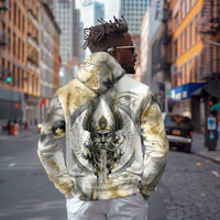 Osiris Egyptian Zip Hoodie God of Afterlife Feather Scale Judgment Eye of Horus