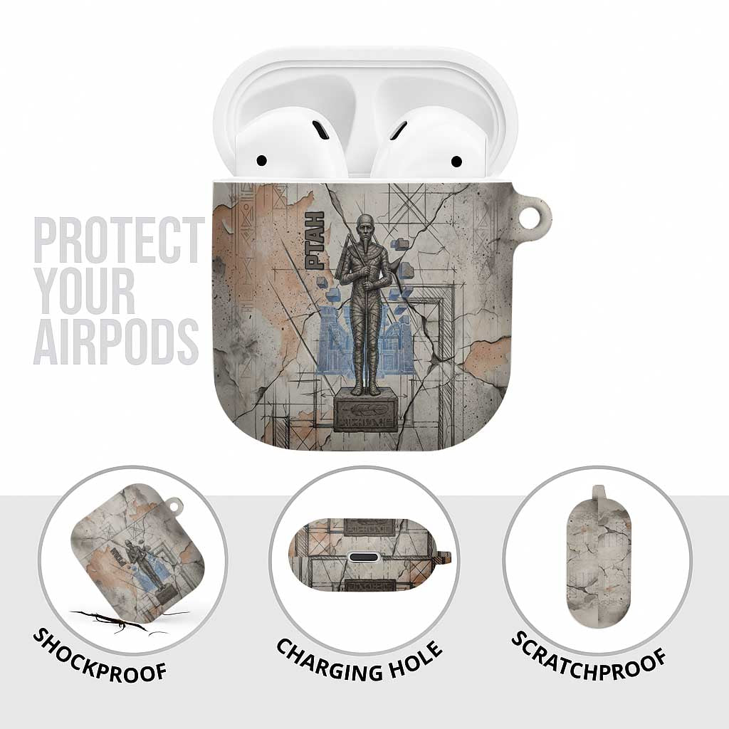 Ptah Egyptian AirPods Case God of Crafts Architecture Tools Fashioner of the Earth