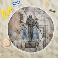 Ptah Egyptian Beach Blanket God of Crafts Architecture Tools Fashioner of the Earth