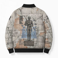 Ptah Egyptian Bomber Puffer Jacket God of Crafts Architecture Tools Fashioner of the Earth