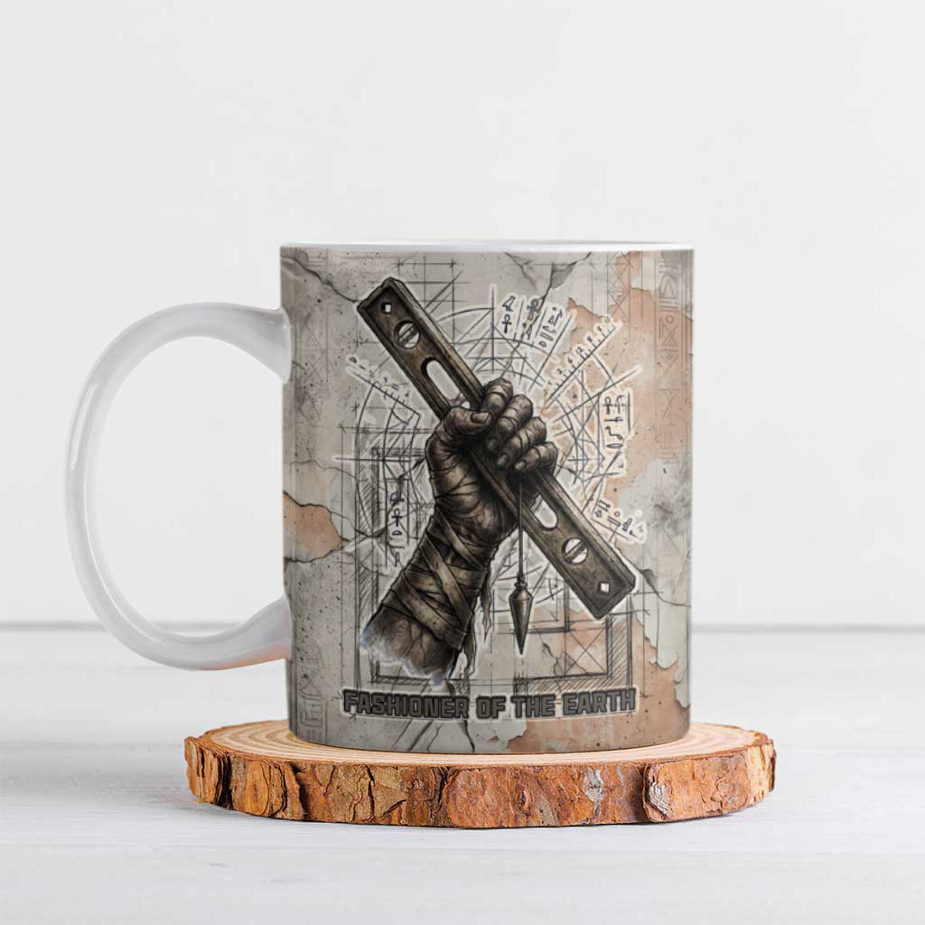 Ptah Egyptian Ceramic Mug God of Crafts Architecture Tools Fashioner of the Earth