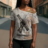 Ptah Egyptian Cross Shoulder Shirt God of Crafts Architecture Tools Fashioner of the Earth