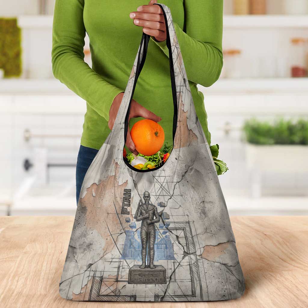 Ptah Egyptian Grocery Bag God of Crafts Architecture Tools Fashioner of the Earth