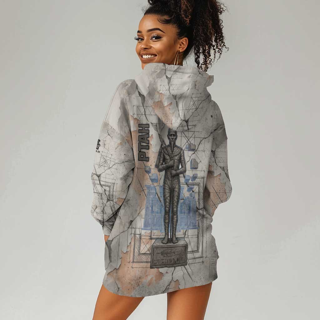 Ptah Egyptian Hoodie Dress God of Crafts Architecture Tools Fashioner of the Earth