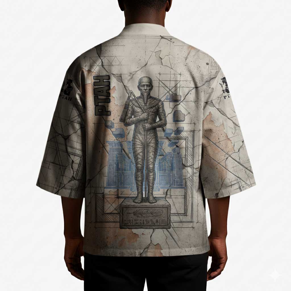 Ptah Egyptian Kimono God of Crafts Architecture Tools Fashioner of the Earth