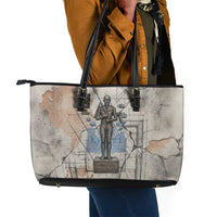 Ptah Egyptian Leather Tote Bag God of Crafts Architecture Tools Fashioner of the Earth