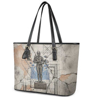 Ptah Egyptian Leather Tote Bag God of Crafts Architecture Tools Fashioner of the Earth