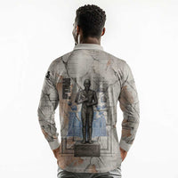 Ptah Egyptian Long Sleeve Polo Shirt God of Crafts Architecture Tools Fashioner of the Earth