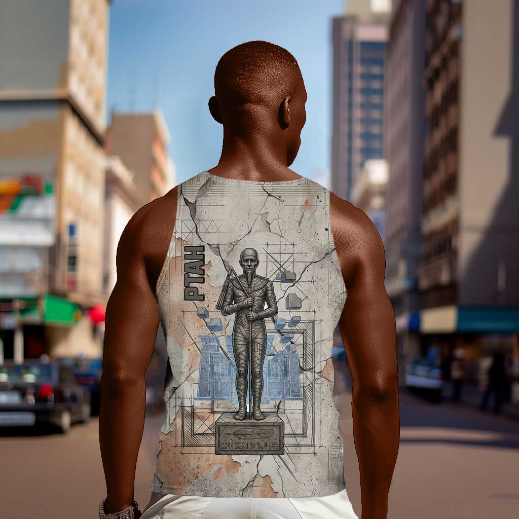 Ptah Egyptian Men Tank Top God of Crafts Architecture Tools Fashioner of the Earth