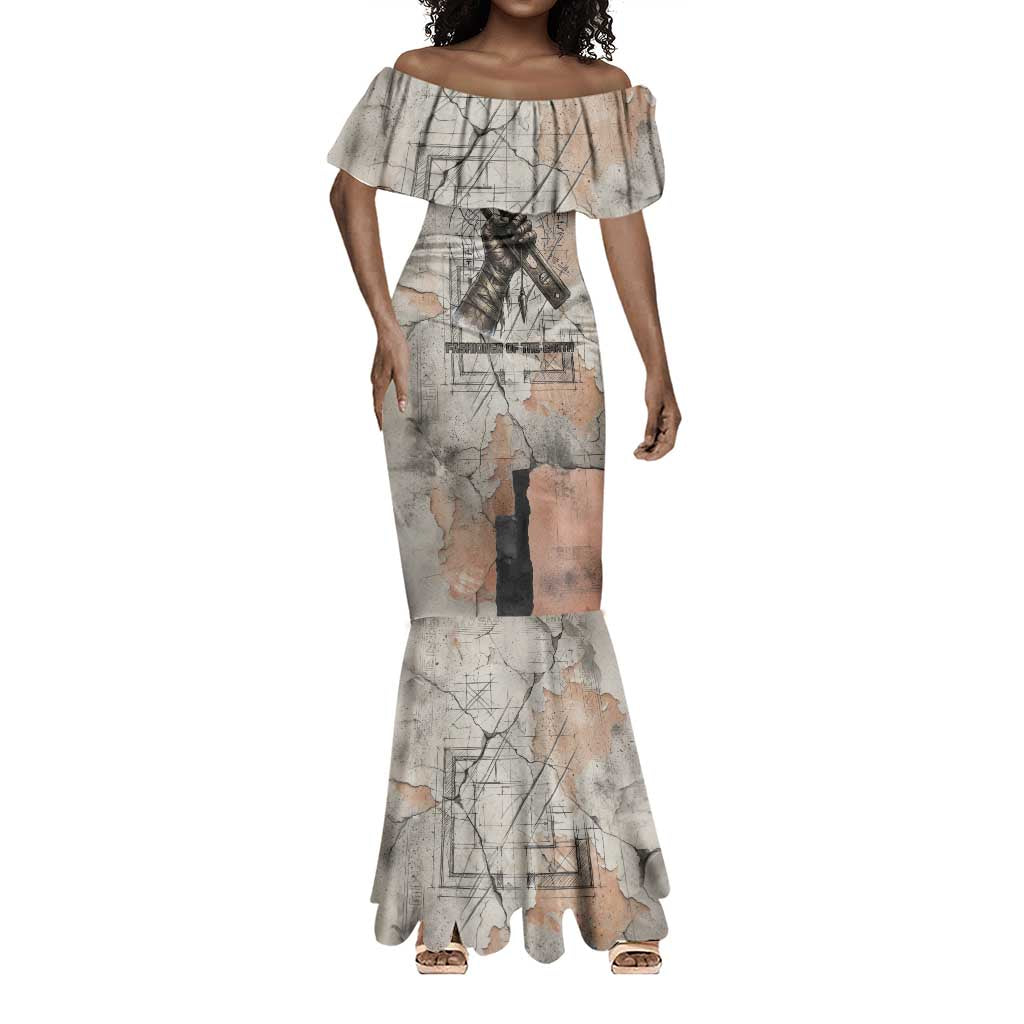 Ptah Egyptian Mermaid Dress God of Crafts Architecture Tools Fashioner of the Earth