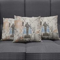 Ptah Egyptian Pillow Cover God of Crafts Architecture Tools Fashioner of the Earth