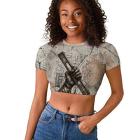 Ptah Egyptian Raglan Cropped T shirt God of Crafts Architecture Tools Fashioner of the Earth