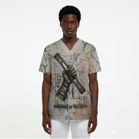 Ptah Egyptian Scrub Top God of Crafts Architecture Tools Fashioner of the Earth
