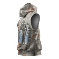 Ptah Egyptian Sleeveless Hoodie God of Crafts Architecture Tools Fashioner of the Earth