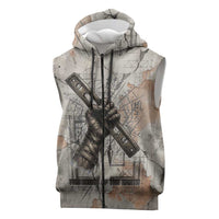 Ptah Egyptian Sleeveless Zip Hoodie God of Crafts Architecture Tools Fashioner of the Earth