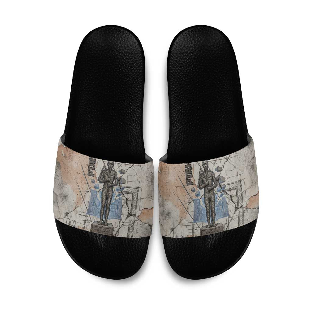 Ptah Egyptian Slide Sandals God of Crafts Architecture Tools Fashioner of the Earth
