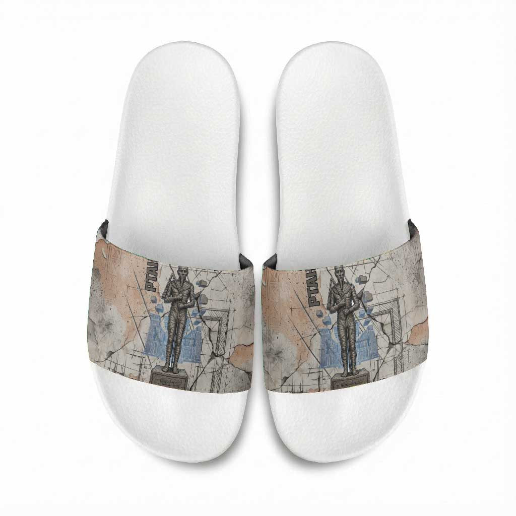 Ptah Egyptian Slide Sandals God of Crafts Architecture Tools Fashioner of the Earth