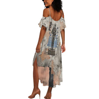 Ptah Egyptian Summer Maxi Dress God of Crafts Architecture Tools Fashioner of the Earth